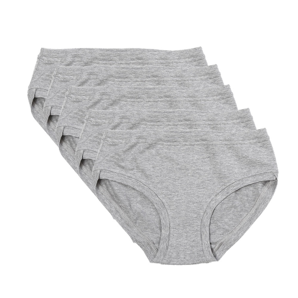 Box of 5 Low Rise Pants ~ Marl Grey