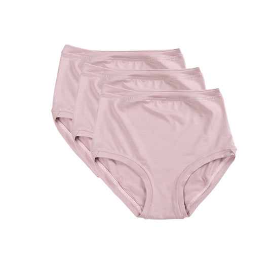 Pack of 3 Mid Rise Pants ~ Dusty Pink