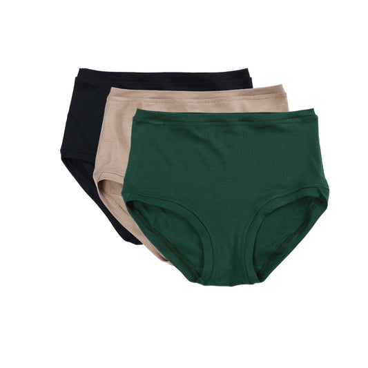 Pack of 3 Mid Rise Pants ~ Midnight/Stone/Emerald