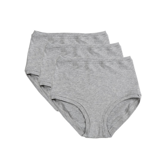 Pack of 3 Mid Rise Pants ~ Marl Grey