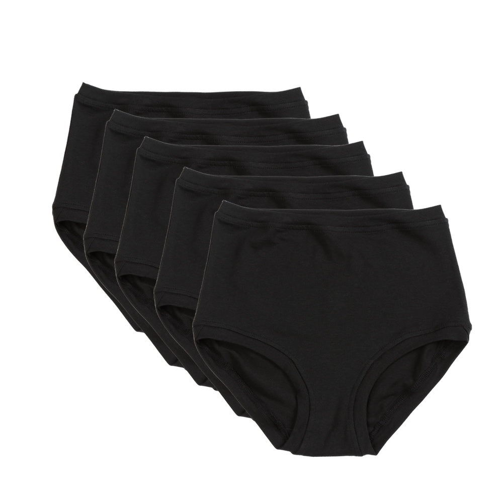 Box of 5 Mid Rise Pants ~ Black