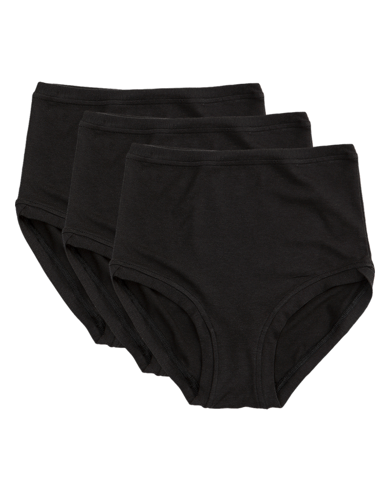 Pack of 3 High Rise Pants in a Bag ~ Black Bamboo