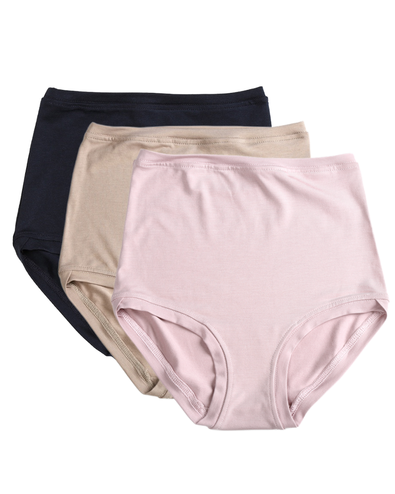 Pack of 3 High Rise Pants in a Bag ~ Midnight, Stone, Dusty Pink