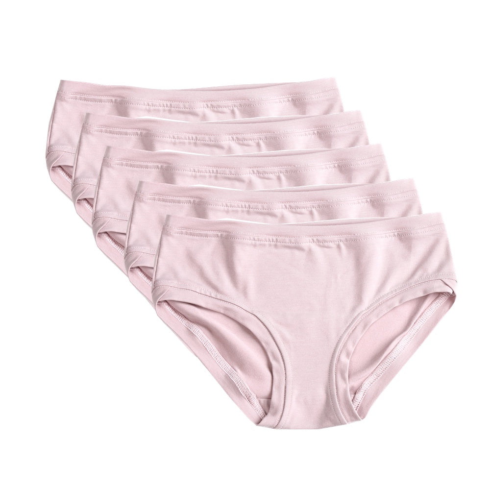 Lot de 5 pantalons taille basse ~ Rose poudré 