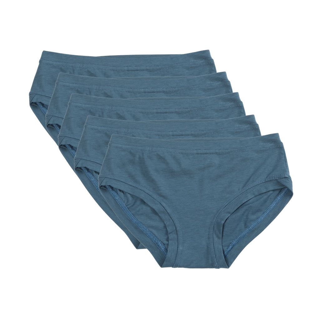 Lot de 5 pantalons taille basse ~ Bleu acier 