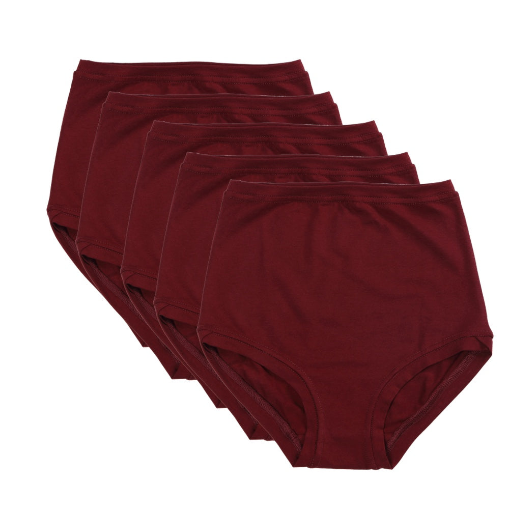 Lot de 5 pantalons taille haute ~ Bordeaux 
