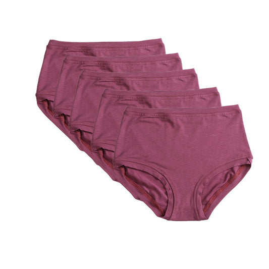 Box of 5 Mid Rise Pants ~ Old Rose