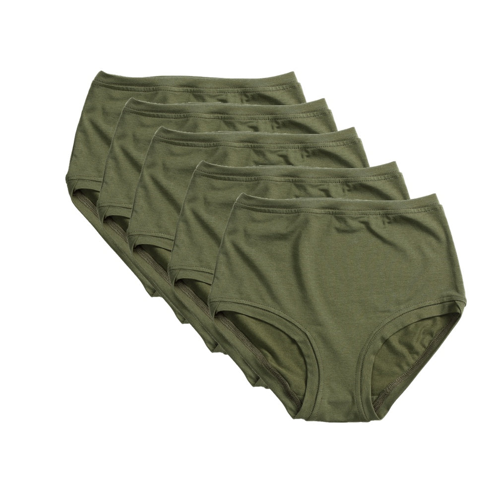 Lot de 5 pantalons taille mi-haute ~ Kaki 