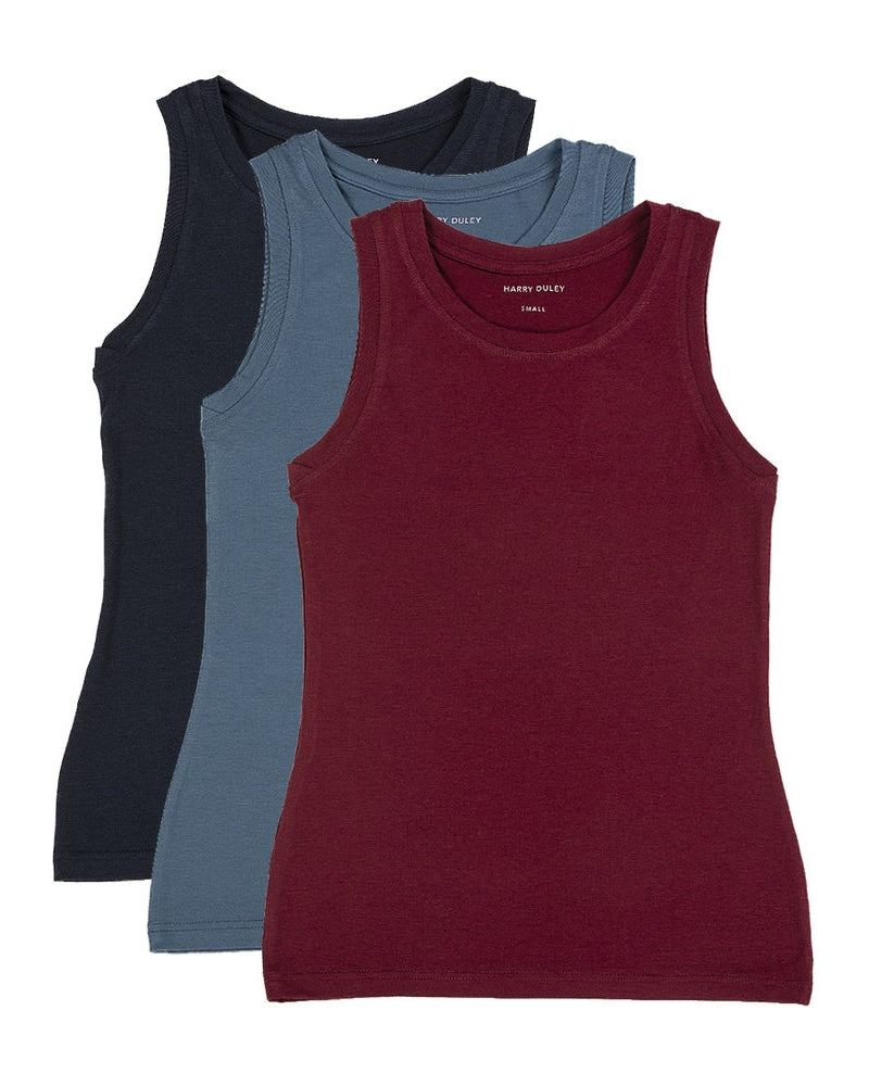 Pack of 3 Boyish Vests ~ Midnight, Steel Blue, Bordeaux