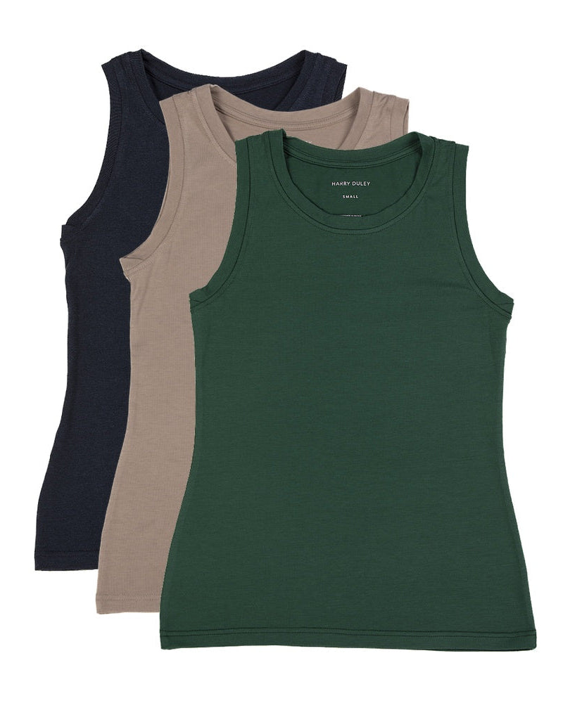 Pack of 3 Boyish Vests ~ Midnight, Stone, Emerald