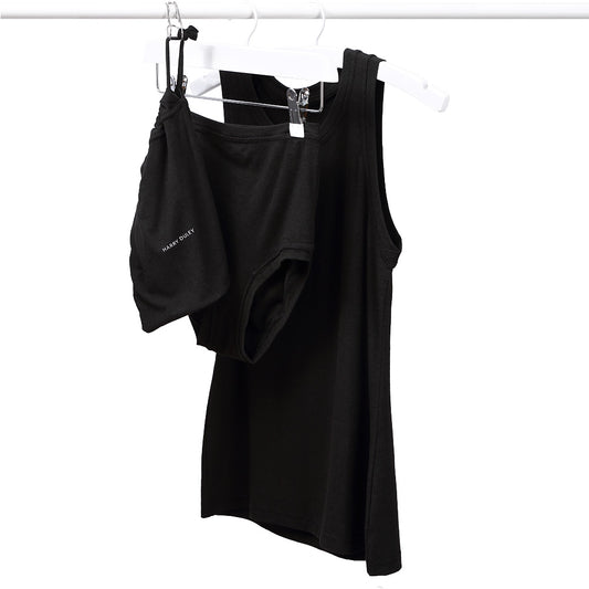 Boyish Vest & Mid Rise Pants Gift Bag ~ Black