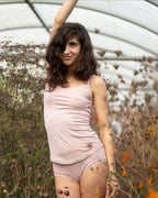 Strappy Vest & Mid Rise Pants in Dusty Pink