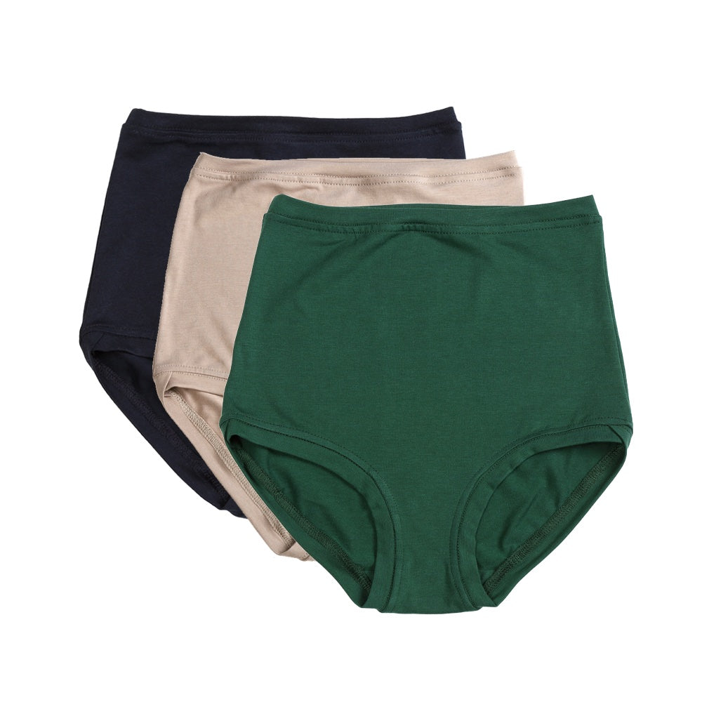 Pack of 3 High Rise Pants ~ Midnight, Stone, Emerald