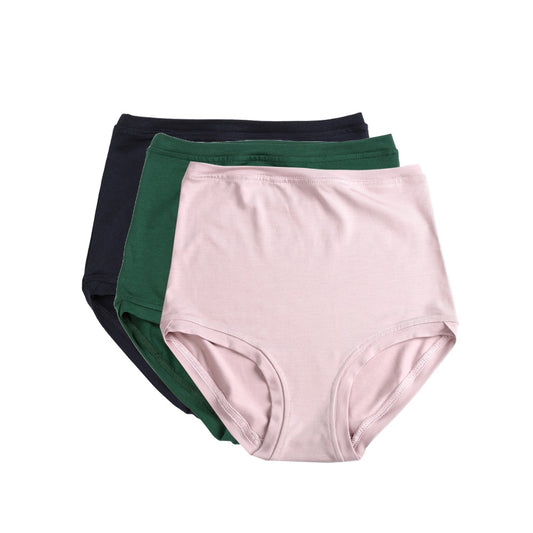 Pack of 3 High Rise Pants ~ Midnight/Emerald/Dusty Pink