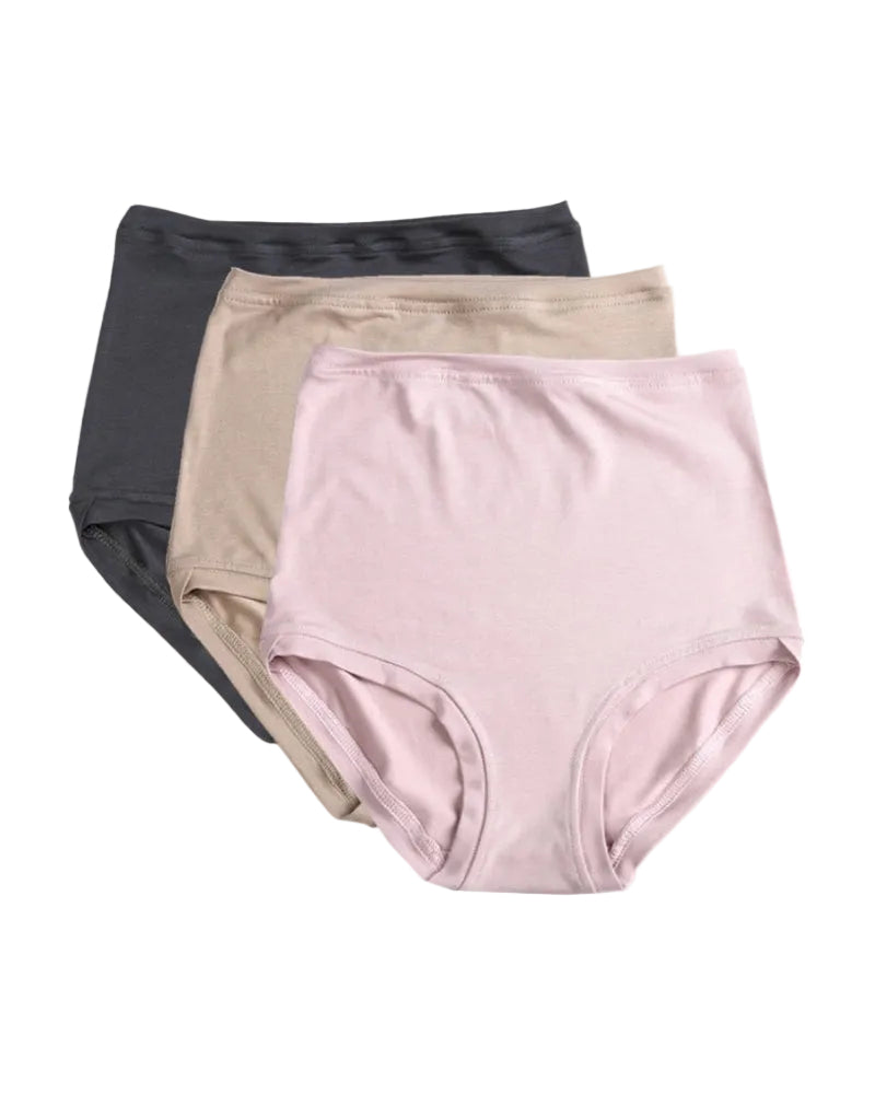 Pack of 3 High Rise Pants in a Bag ~ Charcoal, Stone, Dusty Pink