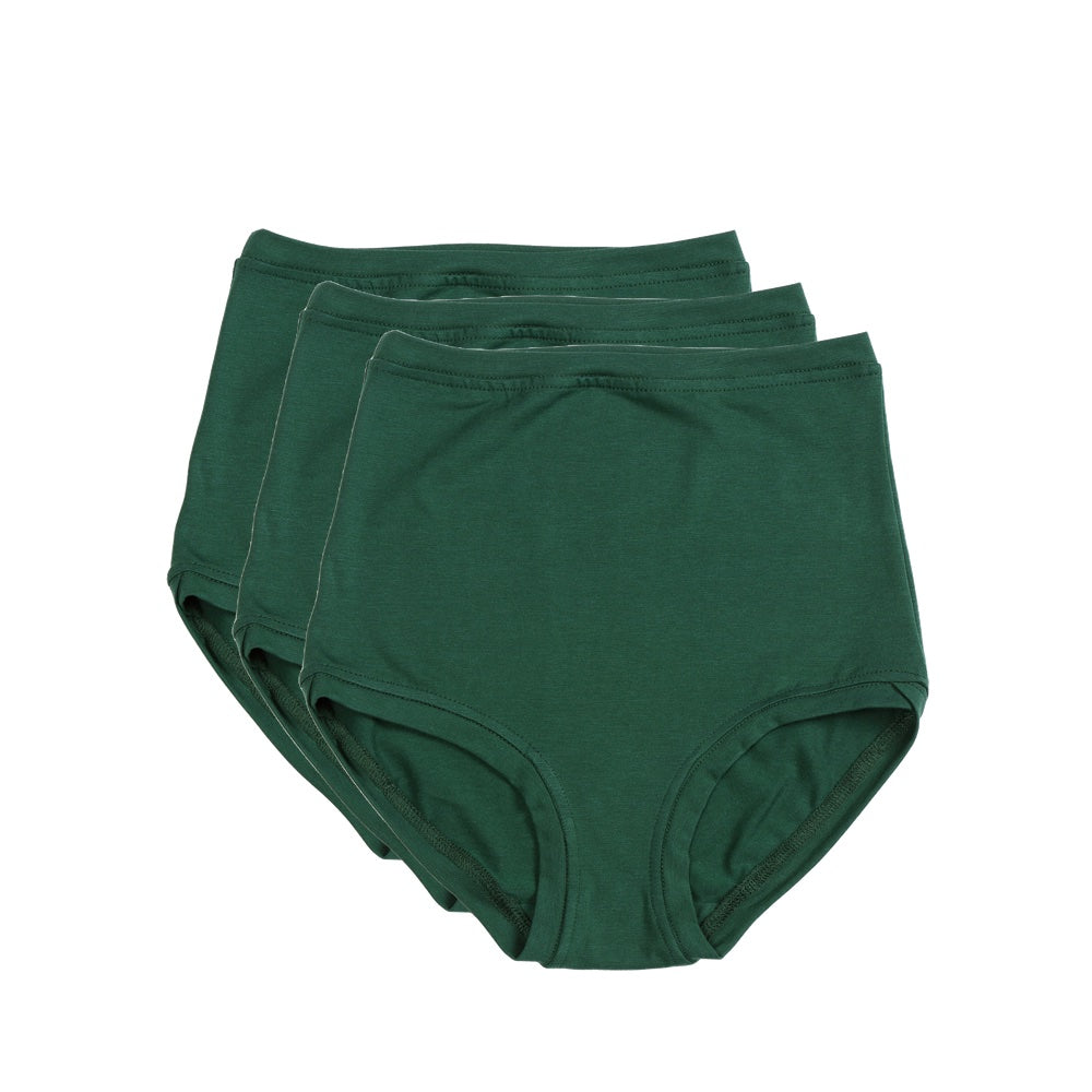 Lot de 3 pantalons taille haute ~ Émeraude 
