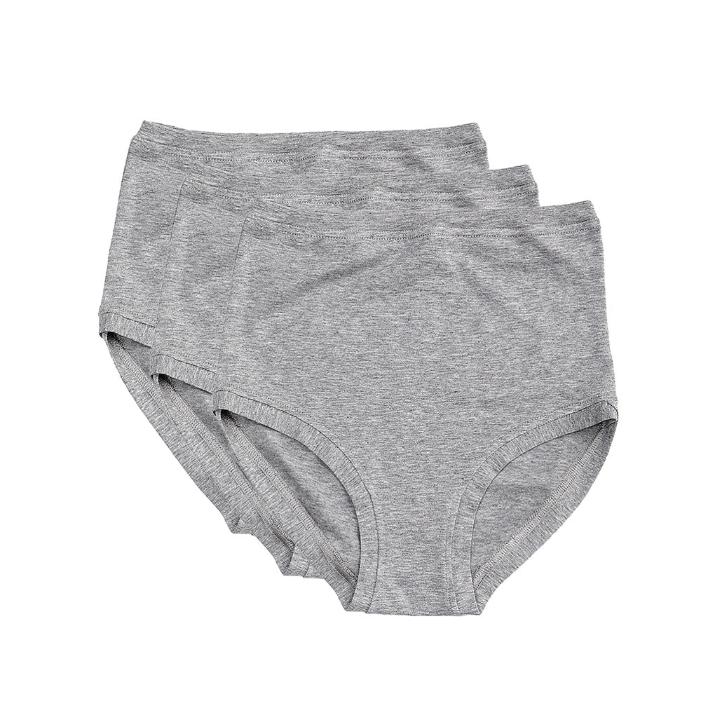 Lot de 3 pantalons taille haute ~ Gris chiné 