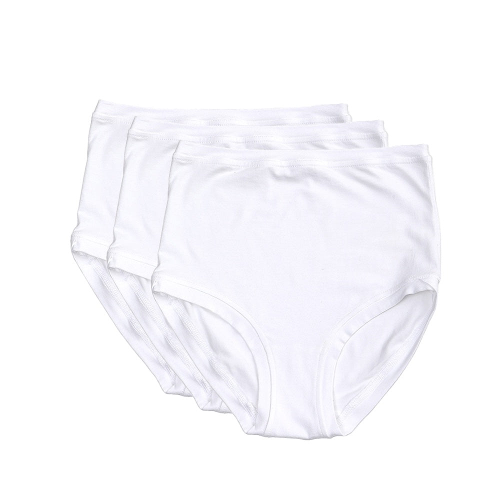 Lot de 3 pantalons taille haute ~ Blanc 