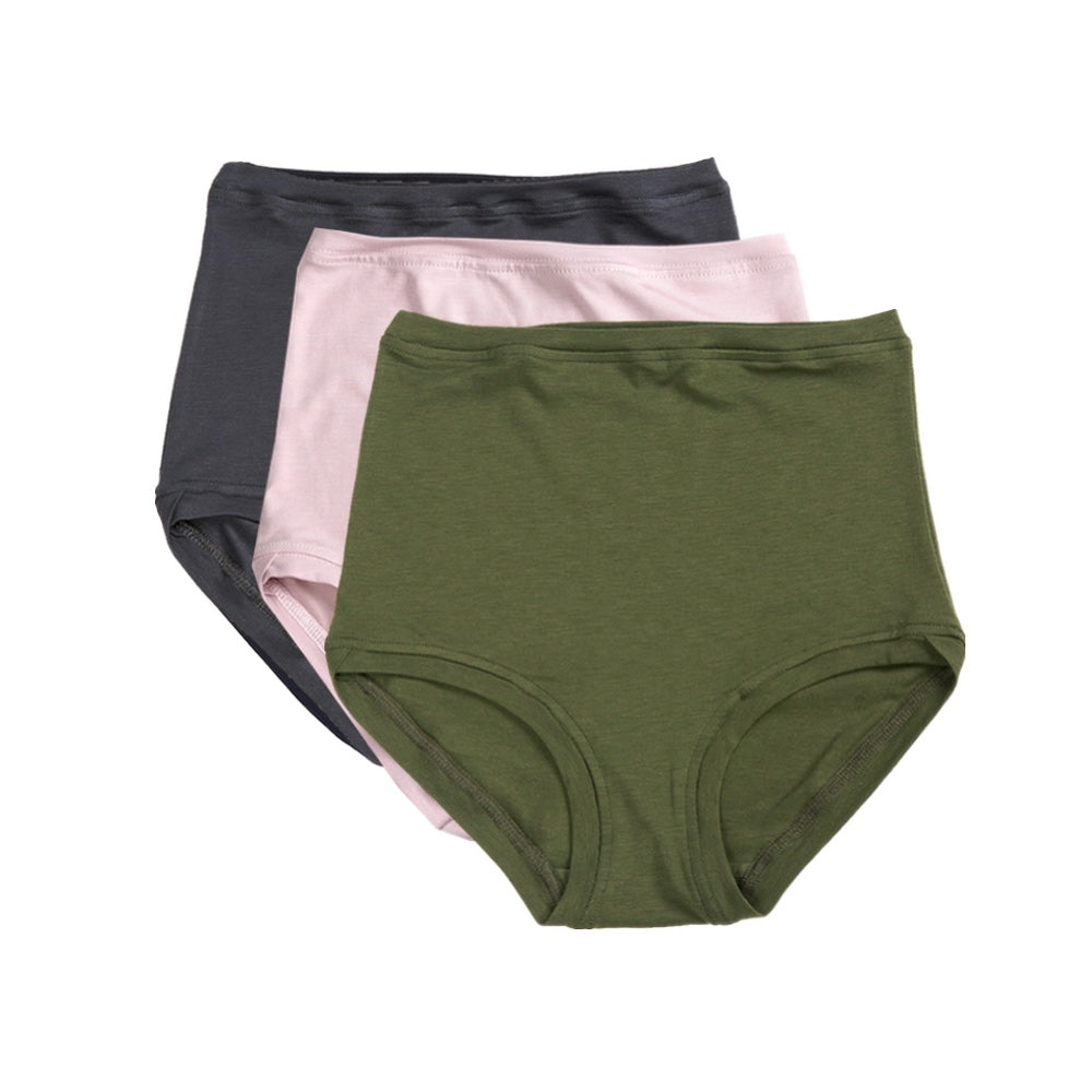Pack of 3 High Rise Pants ~ Charcoal, Dusty Pink, Khaki