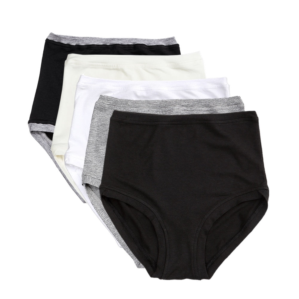 Lot de 5 pantalons taille haute ~ Noir 