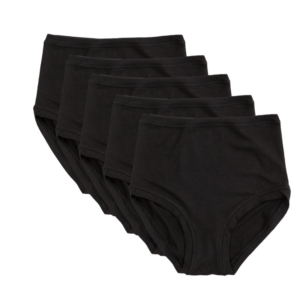 Lot de 5 pantalons taille haute ~ Noir 
