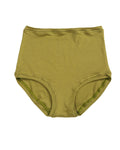 Green high-waisted underwear on a white background