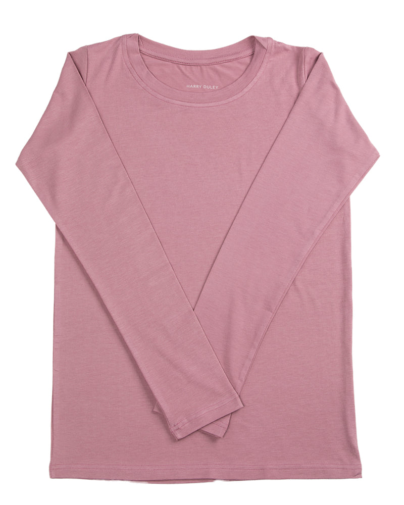 Long Sleeve Layering Tee ~ Antique Pink