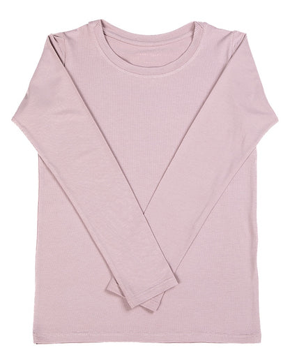 T-shirt à manches longues superposé – Rose poudré