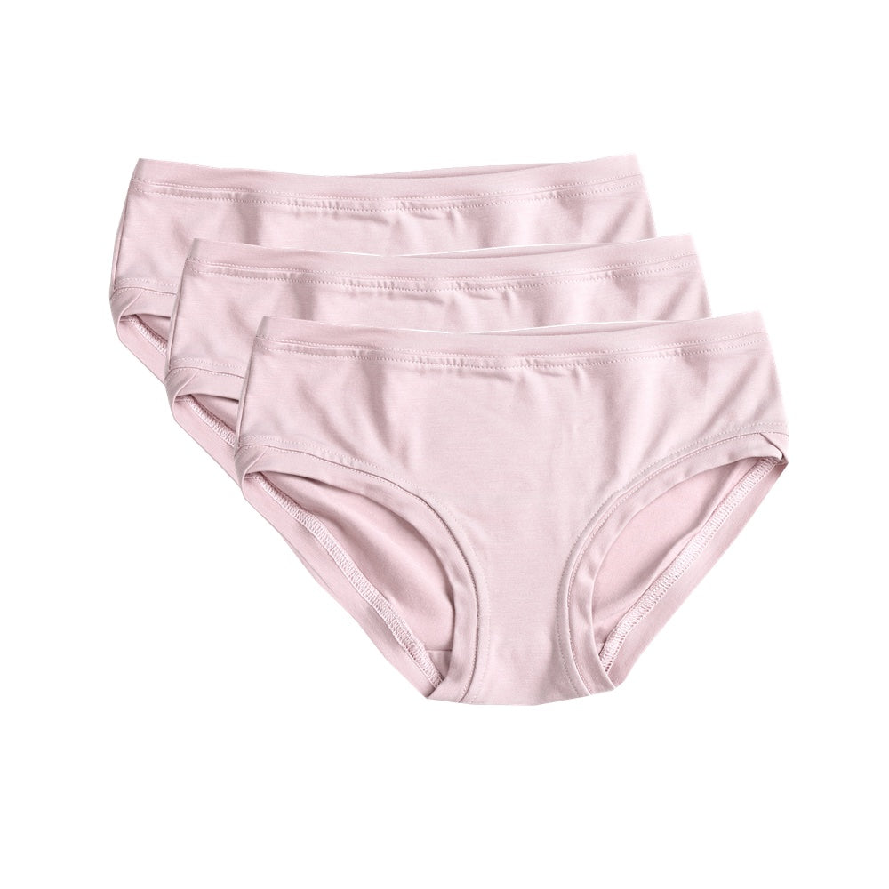 Lot de 3 pantalons taille basse ~ Rose poudré 