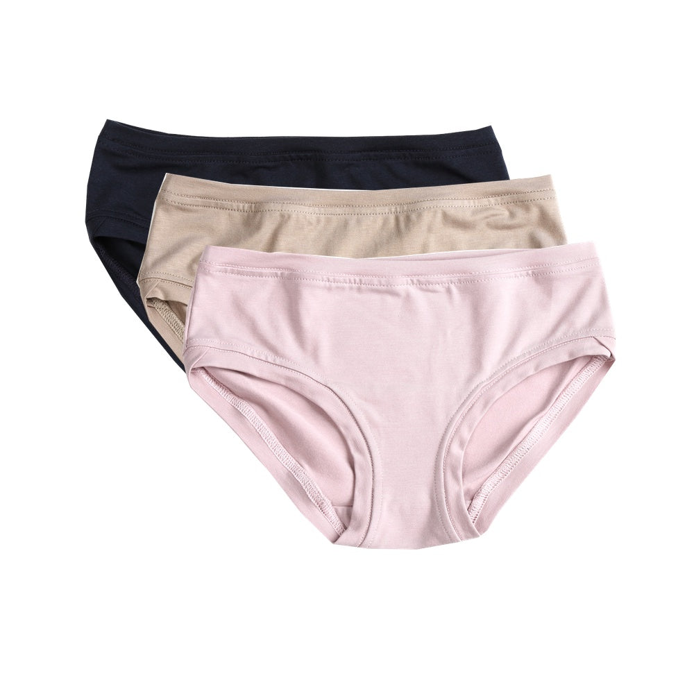 Pack of 3 Low Rise Pants ~ Midnight/Stone/Dusty Pink