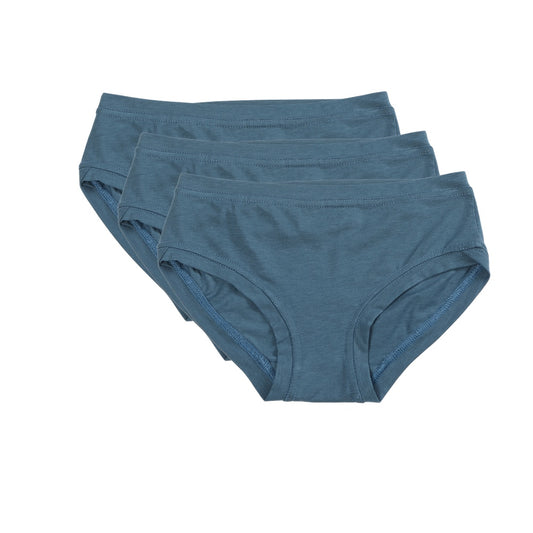 Pack of 3 Low Rise Pants ~ Steel Blue