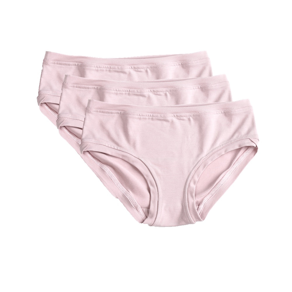 Lot de 3 pantalons taille basse ~ Rose poudré 