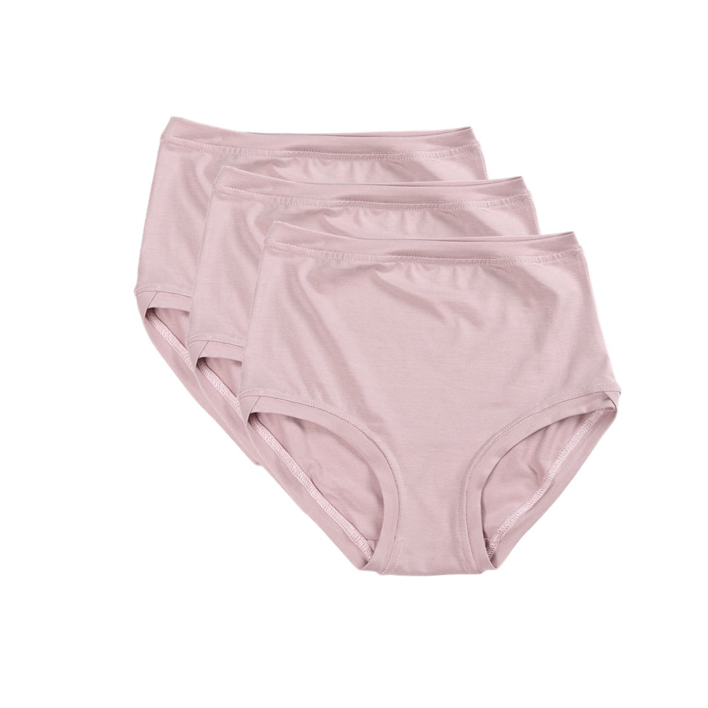 Lot de 3 pantalons taille mi-haute ~ Rose poudré 
