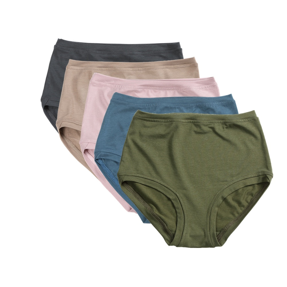 Lot de 5 pantalons taille mi-haute ~ Kaki 