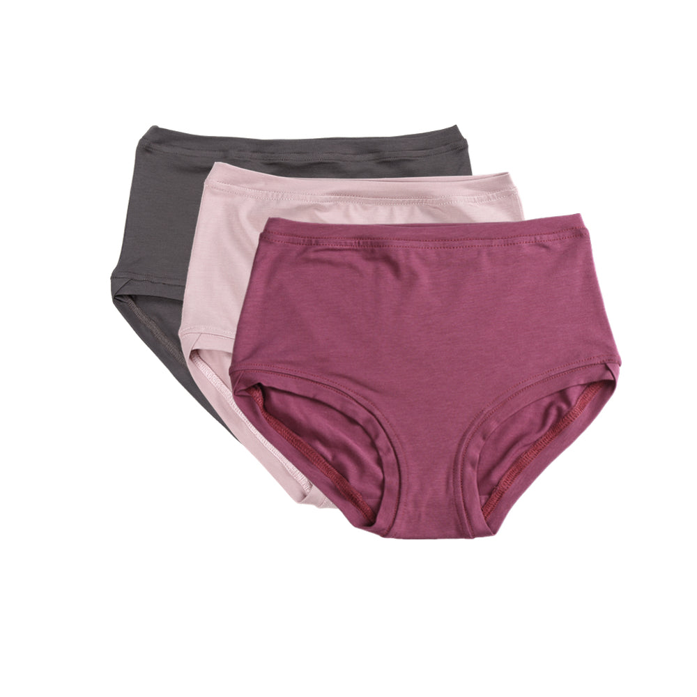 Pack of 3 Mid Rise Pants ~ Umber, Dusty Pink, Old Rose