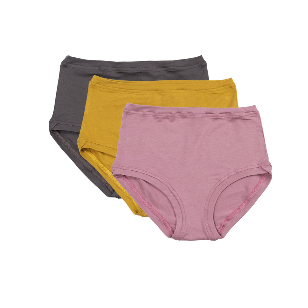 Pack of 3 Mid Rise Pants ~ Umber, Ochre, Antique Pink