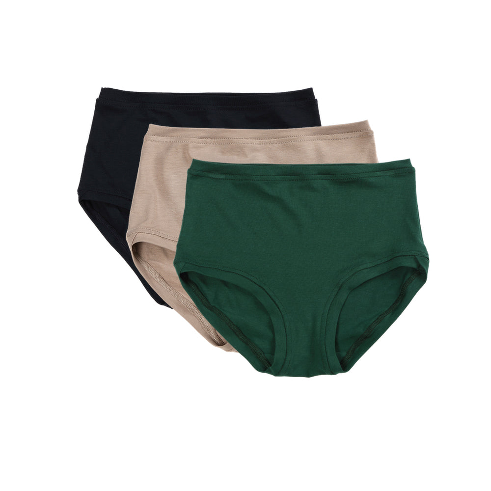 Pack of 3 Mid Rise Pants ~ Midnight, Stone, Emerald