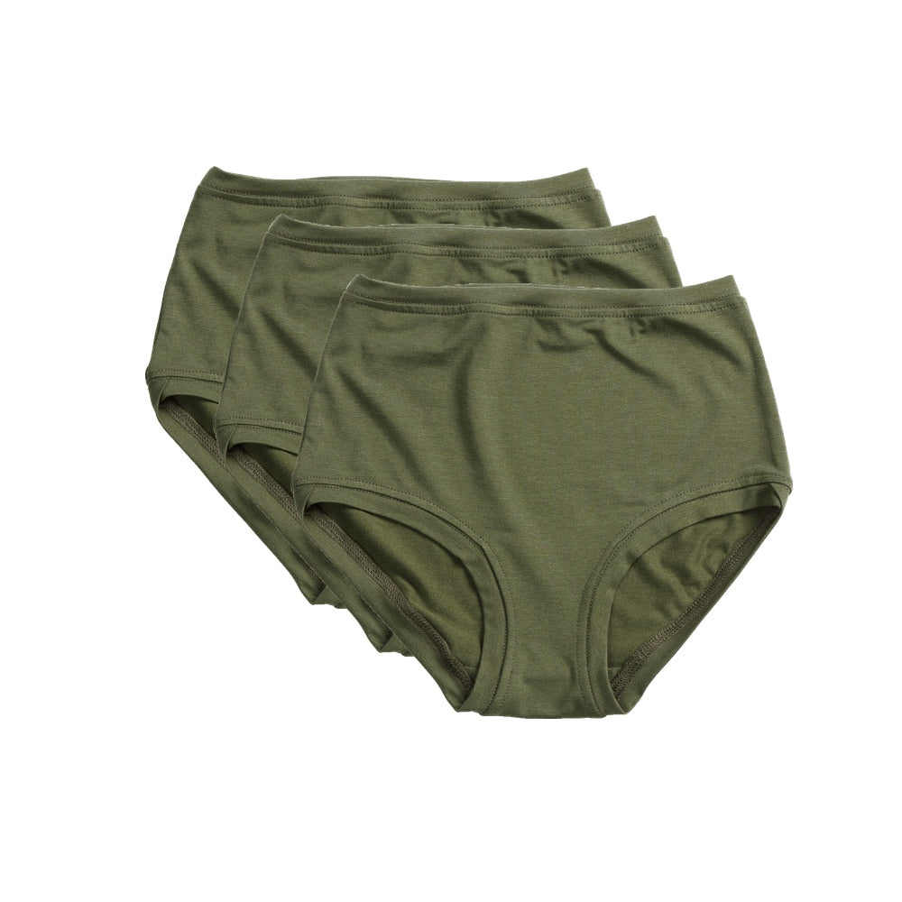 Lot de 3 pantalons taille mi-haute ~ Kaki 
