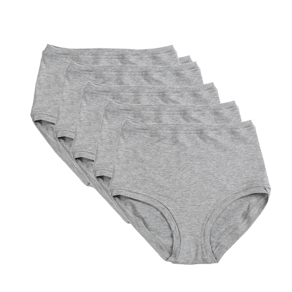 Lot de 5 pantalons taille mi-haute ~ Gris chiné 