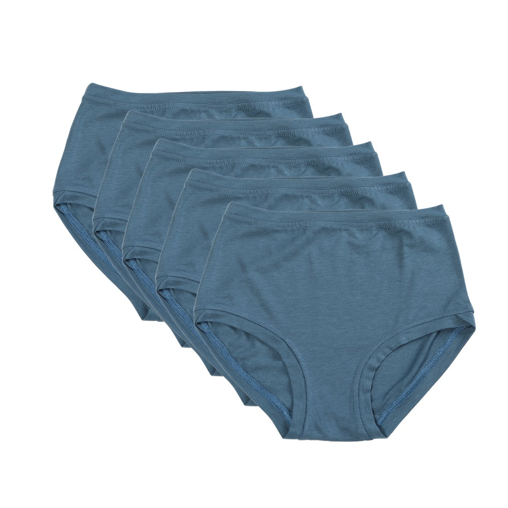 Pack of 5 Mid Rise Pants ~ Steel Blue
