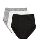 Pack of 3 High Rise Pants in a gift bag ~ Black, Natural, Marl Grey
