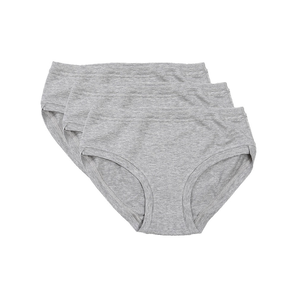 Lot de 3 pantalons taille basse ~ Gris chiné 
