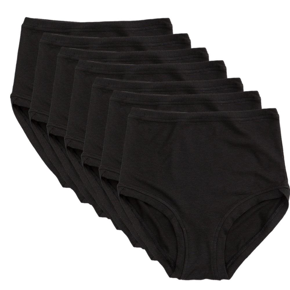 Lot de 7 pantalons taille haute ~ Noir 