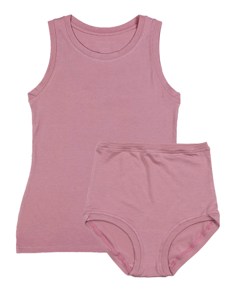 Boyish Vest Twin Set ~ Antique Pink