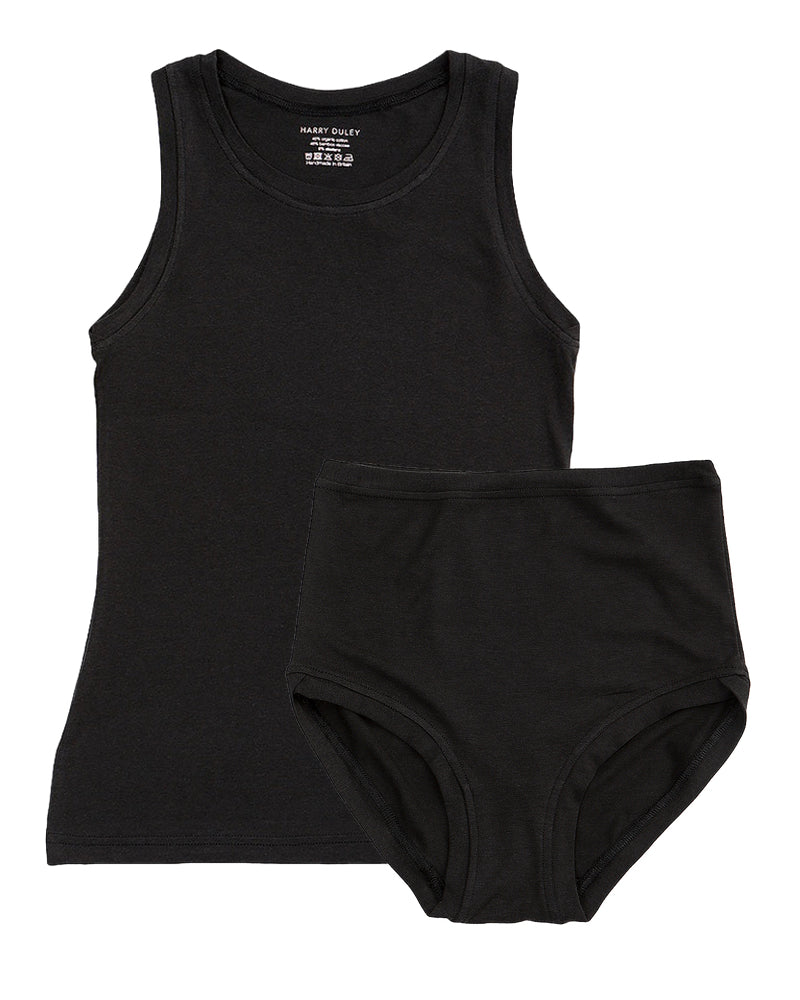 Boyish Vest Twin Set ~ Black Bamboo
