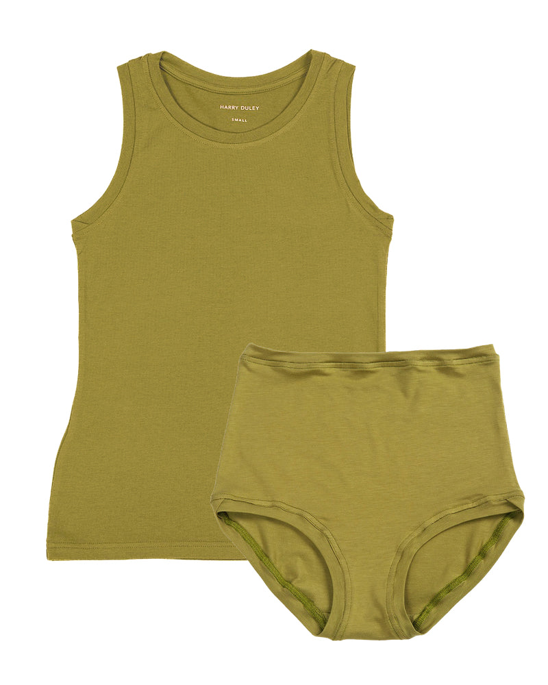 Boyish Vest Twin Set ~ Olive