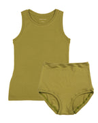 Boyish Vest Twin Set ~ Olive