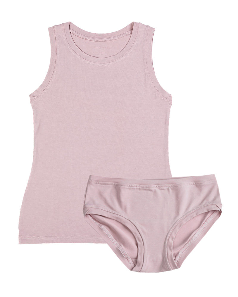 T-shirt à manches longues superposé – Rose poudré