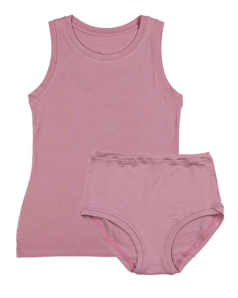 Boyish Vest Twin Set ~ Antique Pink
