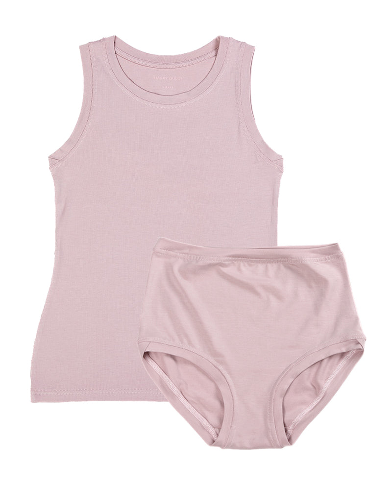 T-shirt à manches longues superposé – Rose poudré